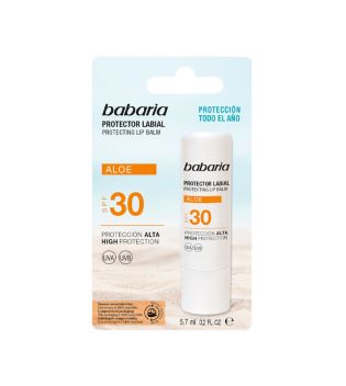 Babaria - Bálsamo protetor labial FPS30 - Aloe