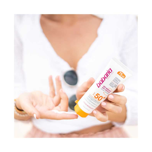 Babaria - Creme facial anti-manchas protetor solar FPS50 + 75ml - Rosa Mosqueta