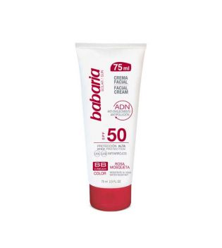 Babaria - BB protetor solar creme facial cream SPF50 75ml - Rosa Mosqueta