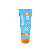 Babaria - Fluido protetor solar creme facial com FPS50 + 75ml - Pele sensível e atópica