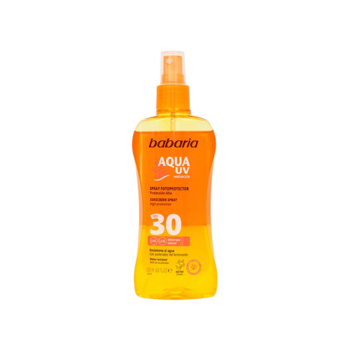 Babaria - Spray protetor solar bifásico Aqua UV SPF 30