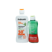 Babaria - Leite protetor solar para peles sensíveis SPF50 + After Sun