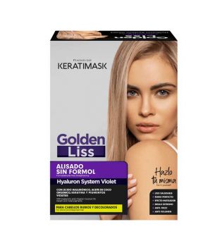 Be natural - Kit alisamento sem formol Keratimask Golden Liss - Cabelos loiros e descoloridos