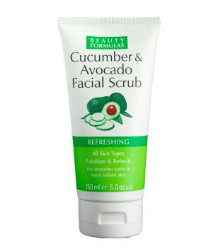 Beauty Formulas- Cucumber & avocado Facial Scrub - Refreshing