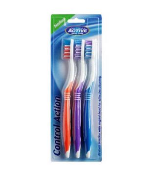 Beauty Formulas - Pacote de 3 escovas de dente Control Action