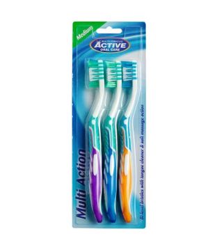Beauty Formulas - Pacote de 3 escovas de dente Multi Action
