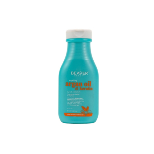 Beaver - *Argan Oil & Keratin* - Shampoo Reparador - Tamanho Mini