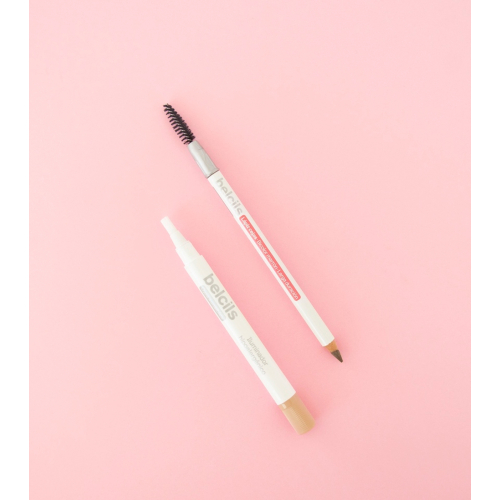 Belcils - Lápis de sobrancelha hipoalergênico - Bicolor marrón