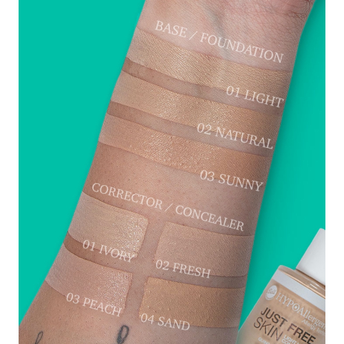 Bell - Base de maquiagem hipoalergênica Just Free Skin - 01: Light