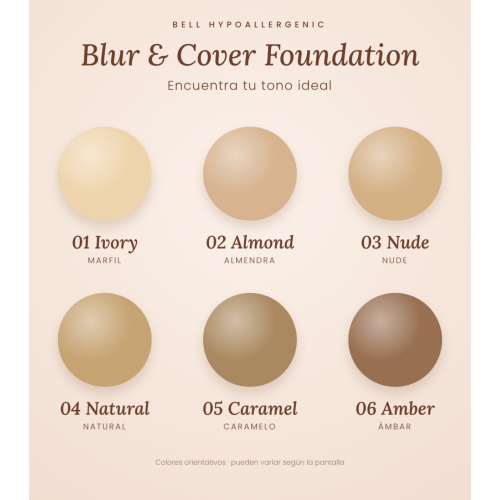 Bell HYPOAllergenic - Base de maquilhagem Blur & Cover - 03: Nude