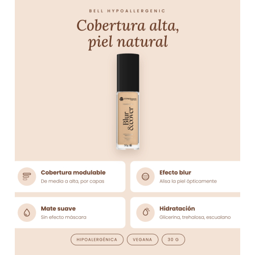 Bell HYPOAllergenic - Base de maquilhagem Blur & Cover - 04: Natural