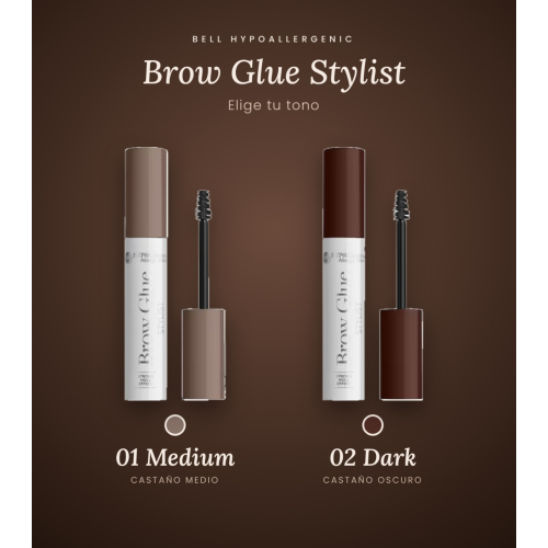 Bell HYPOAllergenic - Gel de sobrancelhas Brow Glue - 02: Dark