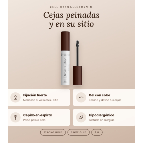 Bell HYPOAllergenic - Gel de sobrancelhas Brow Glue - 02: Dark