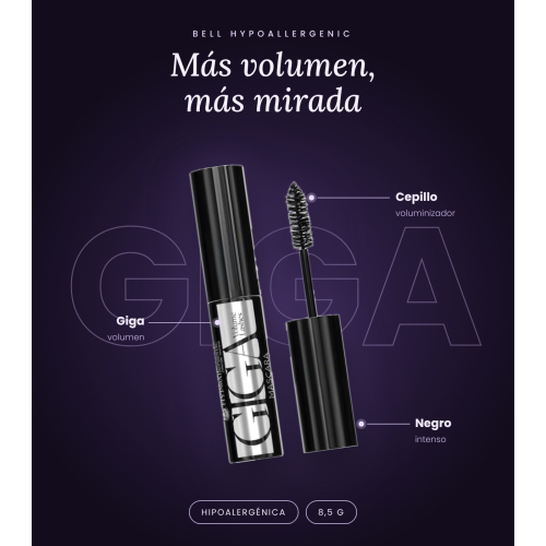 Bell HYPOAllergenic - Máscara de pestanas Giga Volume - 01: Black