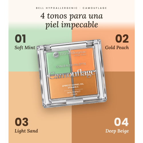 Bell HYPOAllergenic - Paleta de corretivos Camouflage