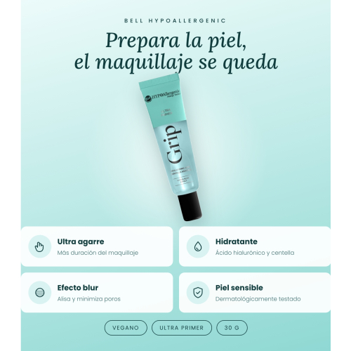 Bell HYPOAllergenic - Pré-base de maquilhagem Grip Ultra Primer