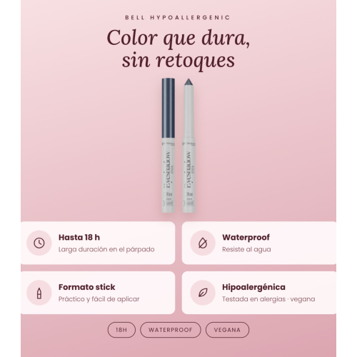 Bell HYPOAllergenic - Sombra de olhos em stick 18h Waterproof - 06: Steel