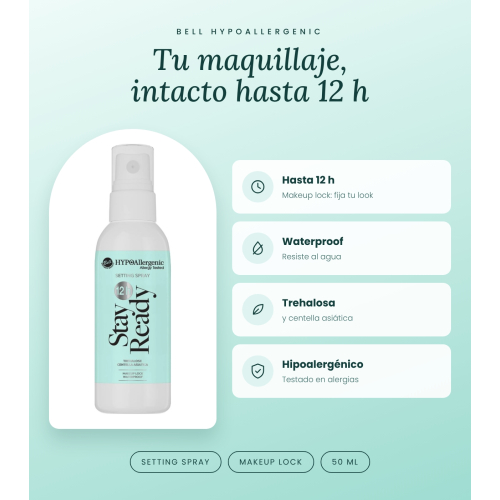 Bell HYPOAllergenic - Spray fixador de maquilhagem Stay Ready 12h