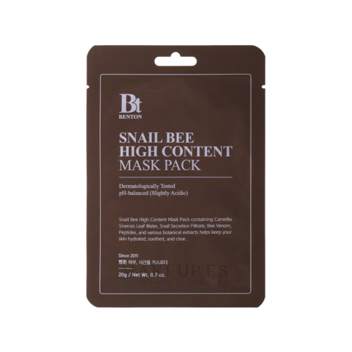 Benton - *Snail Bee* - Máscara facial High Content Mask Pack