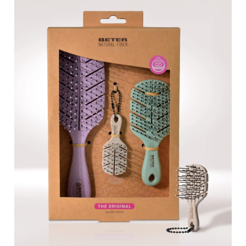 Beter - *Natural Fiber* - Kit com 3 Escovas The Original