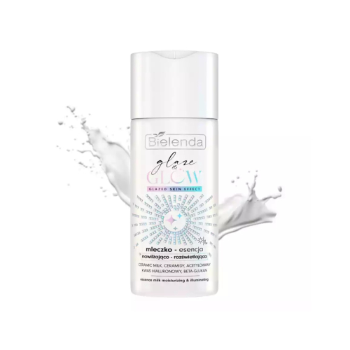 Bielenda - *Glaze & Glow* - Essência facial em textura leitosa