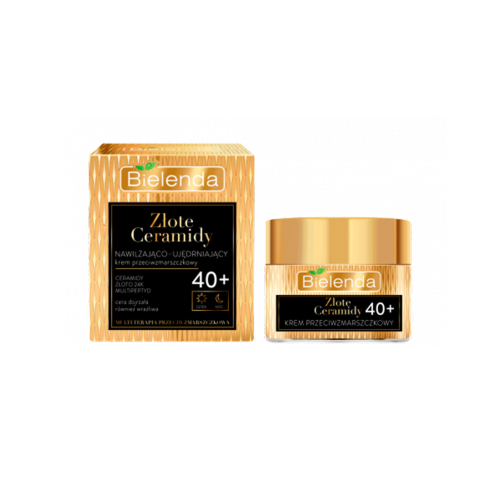 Bielenda - *Golden Ceramides* - Creme facial antirrugas hidratante e reafirmante - Mais de 40 anos
