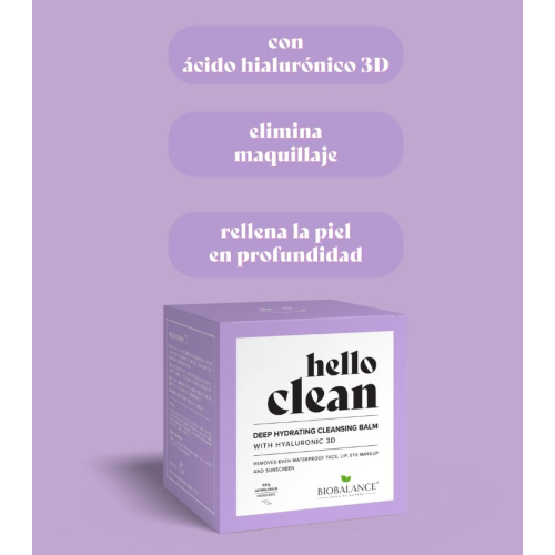 Biobalance - *Hello Clean* - Bálsamo de Limpeza - Ácido Hialurônico 3D