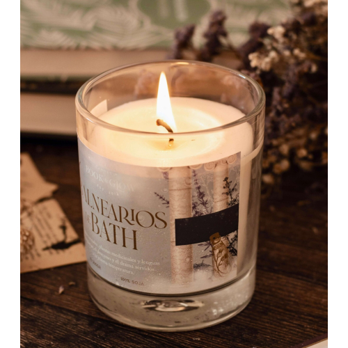 Book and Glow - *Austen* - Vela de soja vegana - Balnearios de Bath