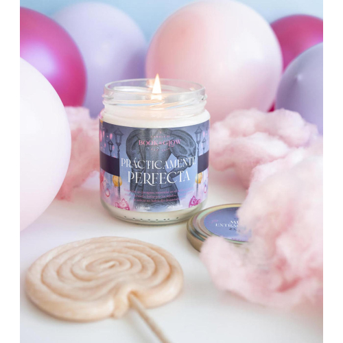 Book and Glow - *Mundos Extraordinarios* - Vela de Soja - Prácticamente Perfecta