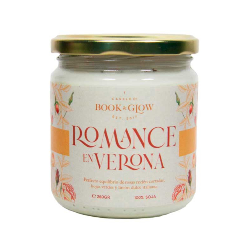 Book and Glow - *Mundos Extraordinários* - Vegan Soy Candle - Romance em Verona