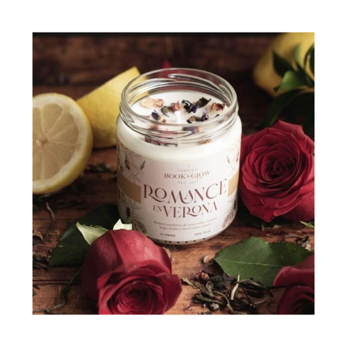 Book and Glow - *Mundos Extraordinários* - Vegan Soy Candle - Romance em Verona