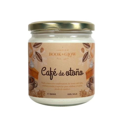 Book and Glow - *Perfect Moments* - Vegan Soy Candle - Café de otoño
