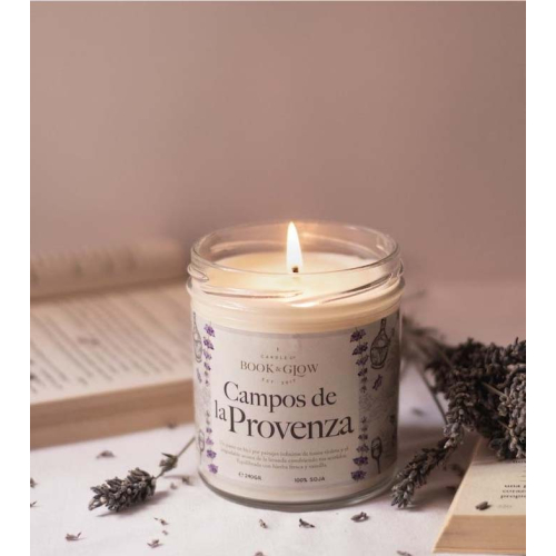 Book and Glow - *Wanderlust* - Velas de soja - Campos de la provenza