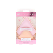 Brushworks  - Duo de puffs de maquiagem triangular acolchoados