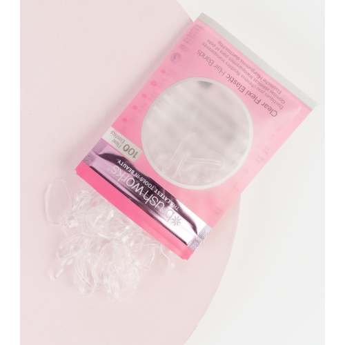 Brushworks - Pacote de elásticos transparentes