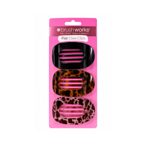 Brushworks - Conjunto de pinças para o cabelo Flat Claw