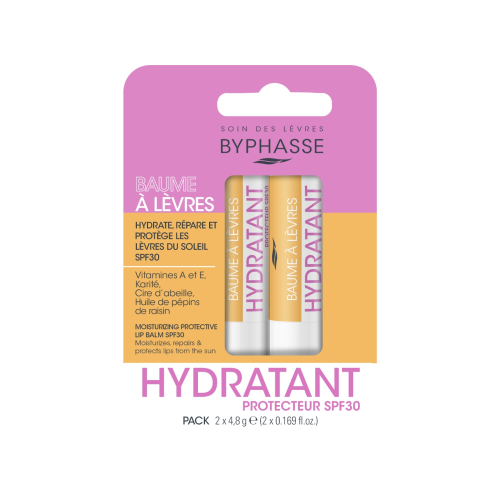 Byphasse - Duo de protetores labiais hidratantes com FPS30