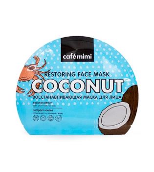 Café Mimi - Máscara Restauradora de Pano - Coco