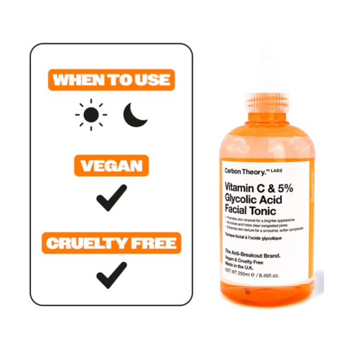 Carbon Theory - *SupaVIT-C* - Tônico facial com vitamina C e ácido glicólico 5%