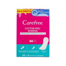 Carefree - Forros de calcinha com fragrância fresca Cotton Feel - 40+4 unidades