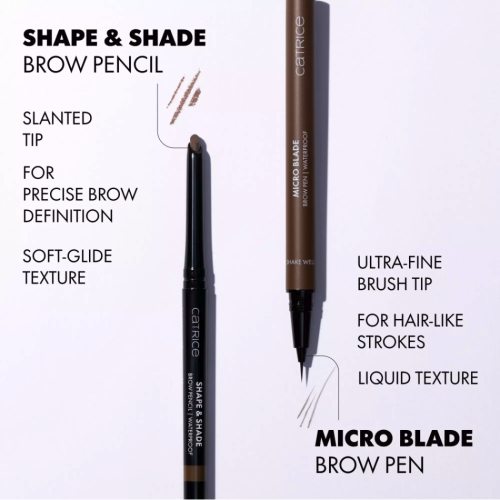 Catrice - Lápis de sobrancelha à prova d'água Shape & Shade - 050: Roasted Almond