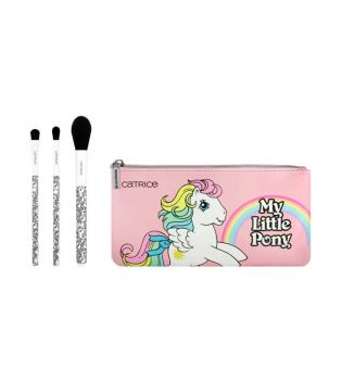 Catrice - *My Little Pony* - Conjunto de pincéis de rosto e bolsa de cosméticos