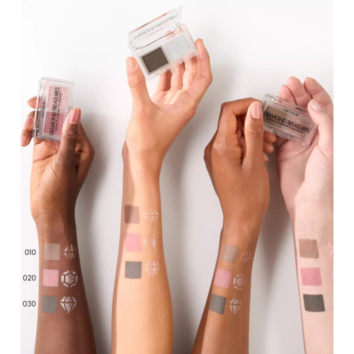 Catrice - Paleta de sombras em pó cremoso Diamond Treasures - 030: Smokey Diamond