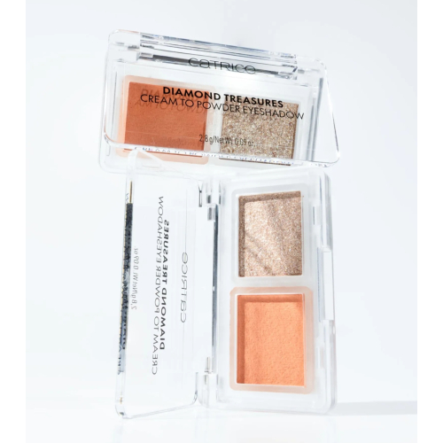 Catrice - Paleta de sombras creme a pó Diamond Treasures - 050: Peach Gleam