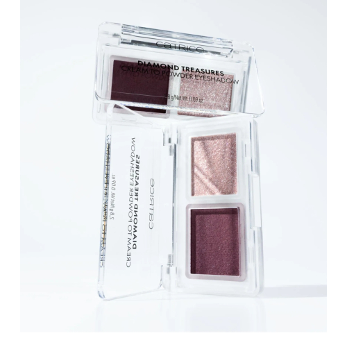 Catrice - Paleta de sombras creme a pó Diamond Treasures - 060: Burgundy Glitz