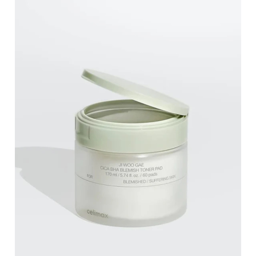 Celimax - *Ji Woo Gae* - Almofadas esfoliantes CICA BHA Blemish Toner Pad - 60 pads