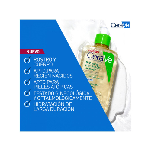 Cerave - Óleo de Limpeza Espuma Hidratante para Pele Normal a Muito Seca - 473ml