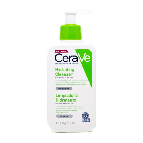 Cerave - Creme de limpeza hidratante para pele normal a seca - 236ml