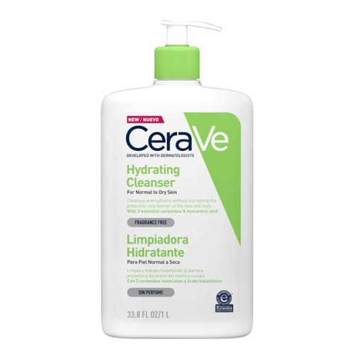 Cerave - Limpador facial hidratante para pele normal a seca - 1L