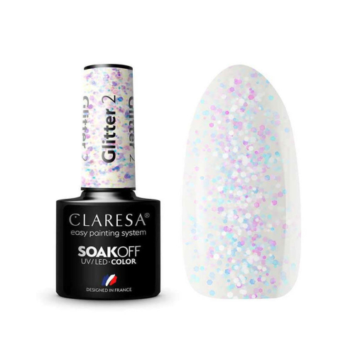 Claresa - Esmalte semipermanente Soak off - 02: Glitter